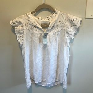 Loft size small white blouse, brand new- never been worn